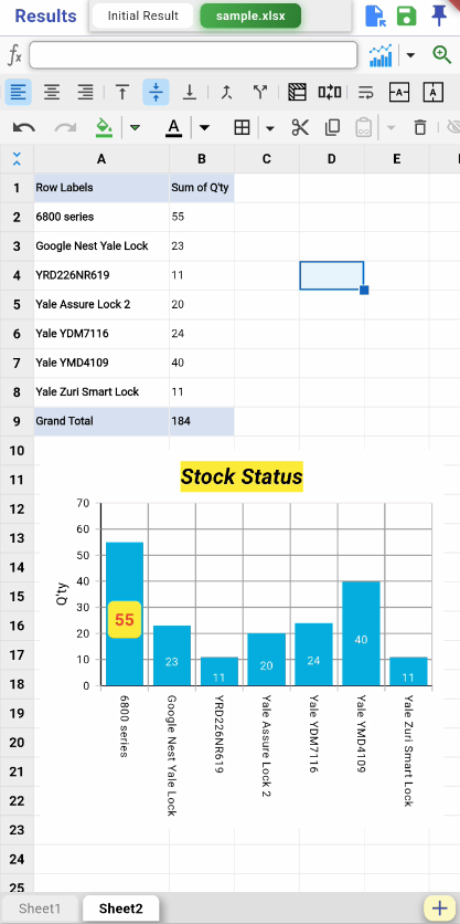 Hybrid Excel Real Interface